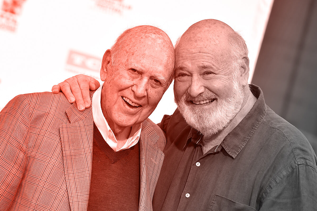 HOLLYWOOD, CA - APRIL 07: Carl Reiner and Rob Reiner are honored with Hand and Footprint Ceremony, part of the 2017 TCM Classic Film Festival at TCL Chinese Theatre IMAX on April 7, 2017 in Hollywood, California. (Photo by Axelle/Bauer-Griffin/FilmMagic)