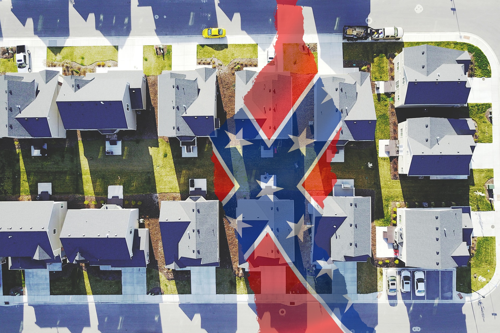 Florida neighbors give flag-waving surprise to young man with