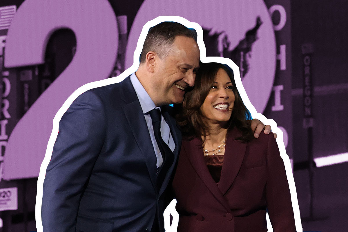 WILMINGTON, DELAWARE - AUGUST 19: Democratic vice presidential nominee U.S. Sen. Kamala Harris (D-CA) and her husband Douglas Emhoff and Democratic presidential nominee Joe Biden and his wife Dr. Jill Biden appear on stage after Harris delivered her acceptance speech on the third night of the Democratic National Convention from the Chase Center August 19, 2020 in Wilmington, Delaware. The convention, which was once expected to draw 50,000 people to Milwaukee, Wisconsin, is now taking place virtually due to the coronavirus pandemic. Harris is the first African-American, first Asian-American, and third female vice presidential candidate on a major party ticket. (Photo by Win McNamee/Getty Images)