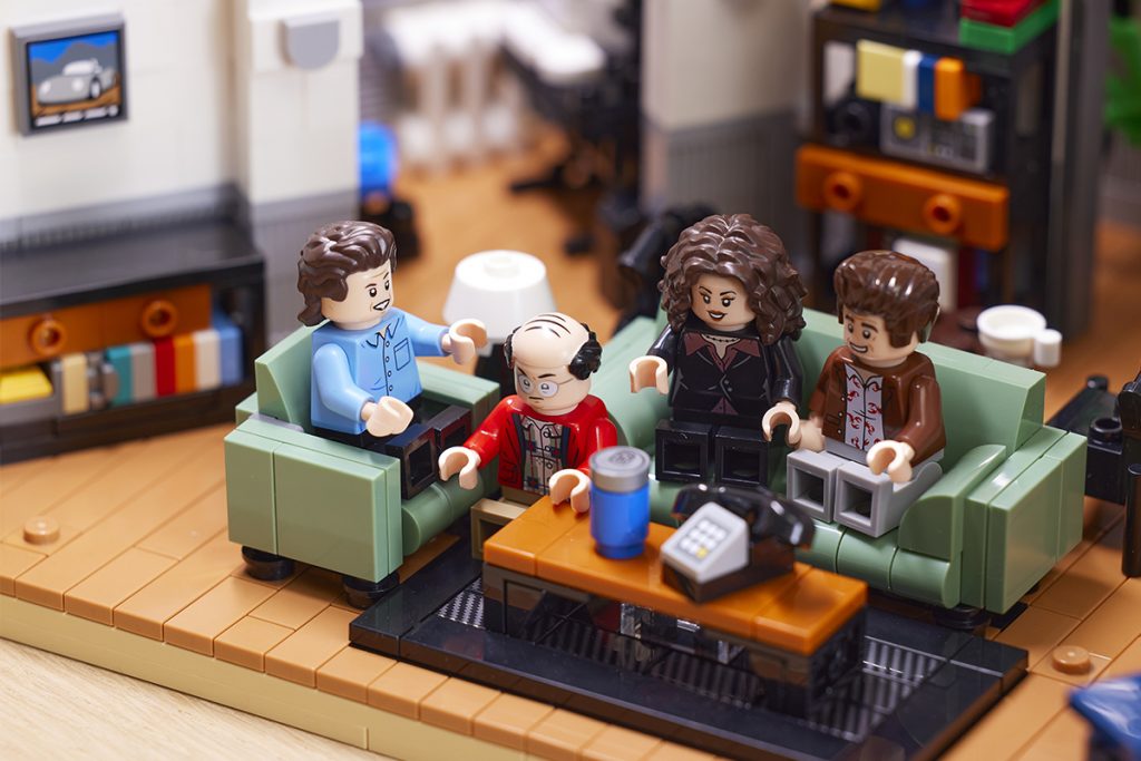 Lego figures of the characters from 'Seinfeld'