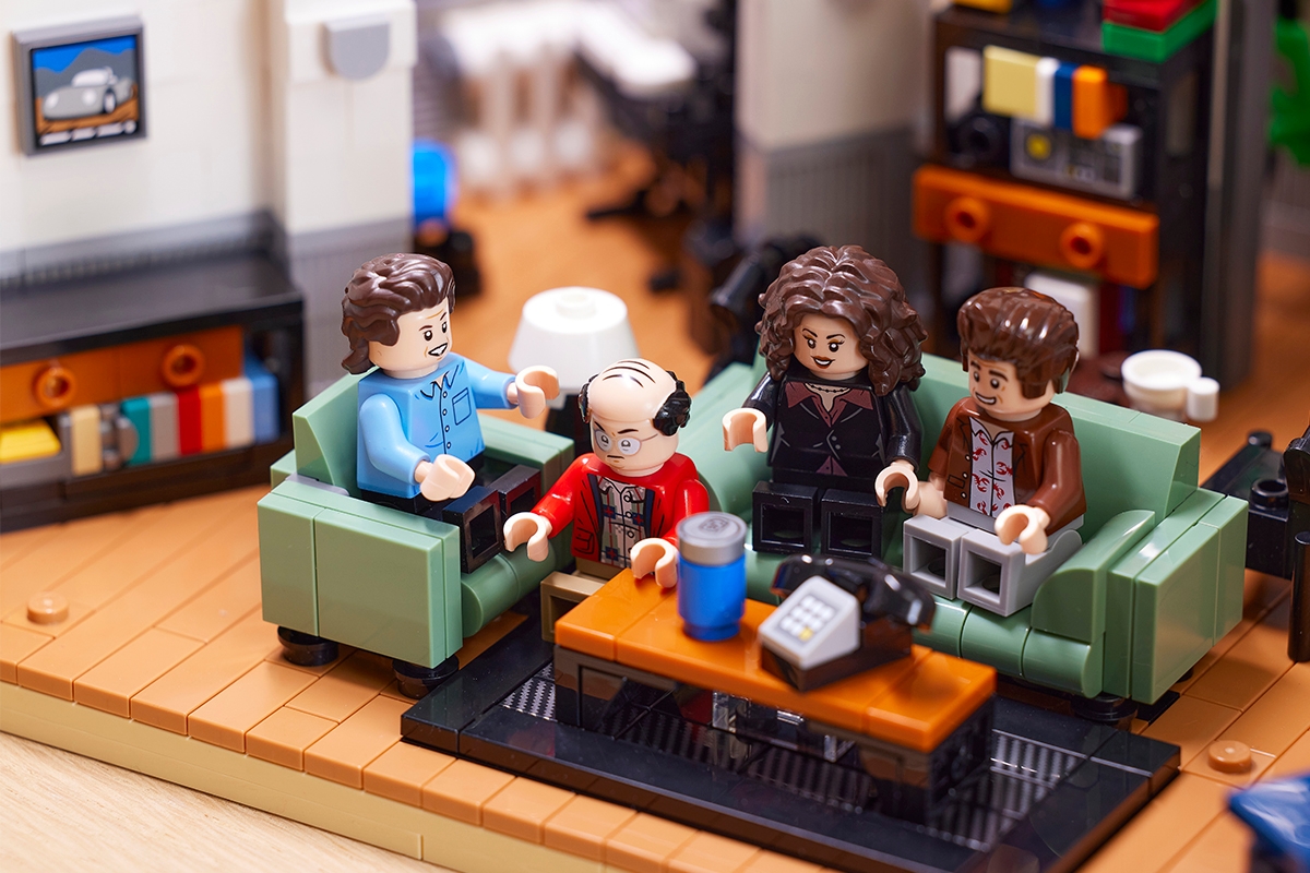 Lego figures of the characters from 'Seinfeld'