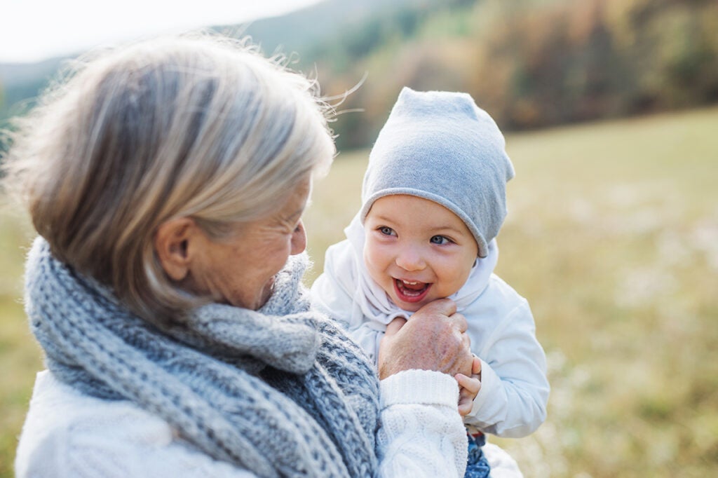 Grandma and granddaughter