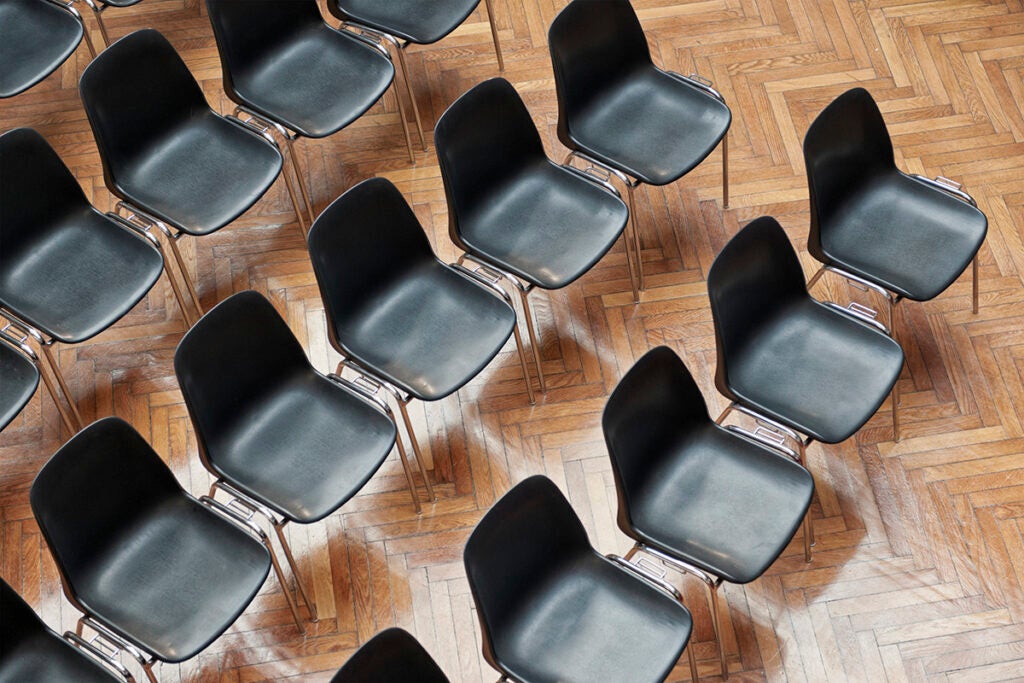 Rows of Chairs Indoors