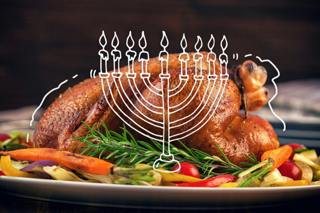 turkey and menorah