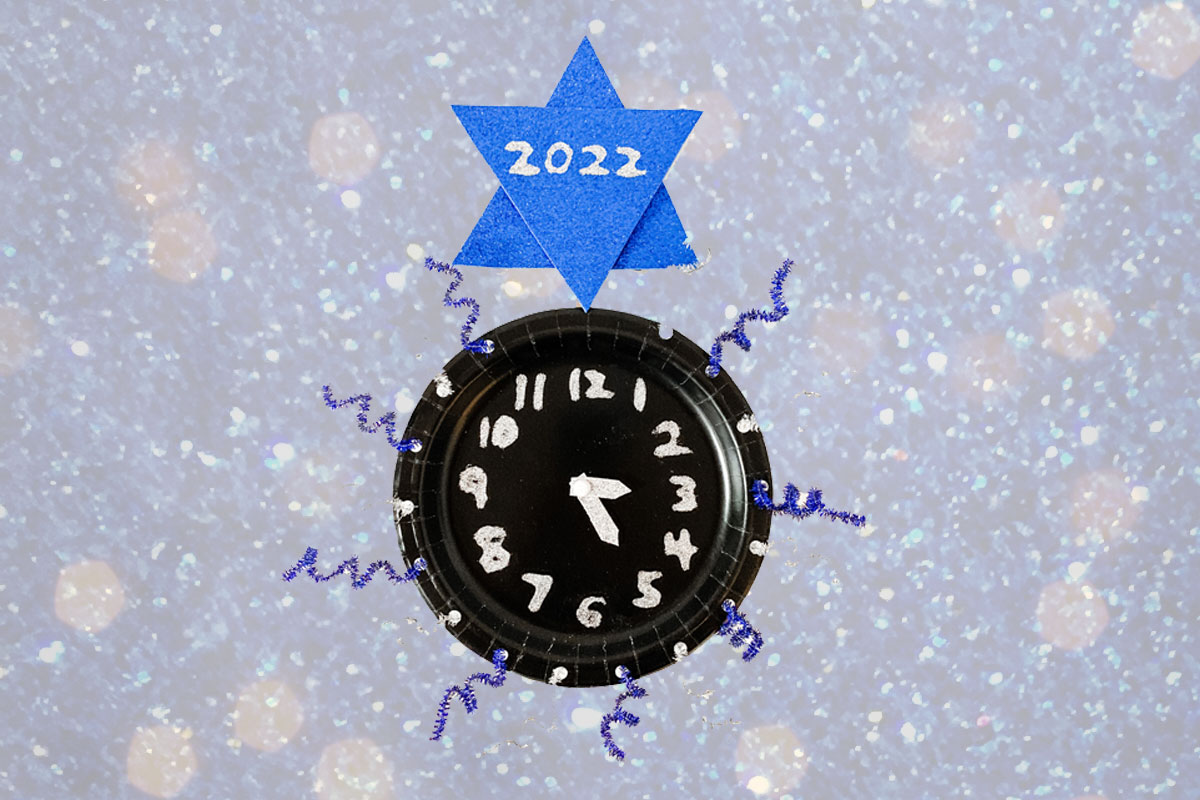 a homemade New Year's countdown clock