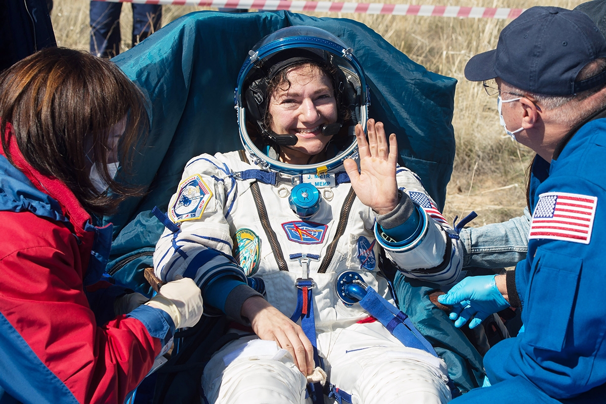 Soyuz MS-15 with ISS Expedition 62 crew lands in Kazakhstan