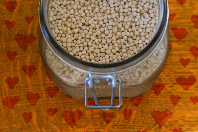 Glass Jar of Israeli (Pearl) Couscous