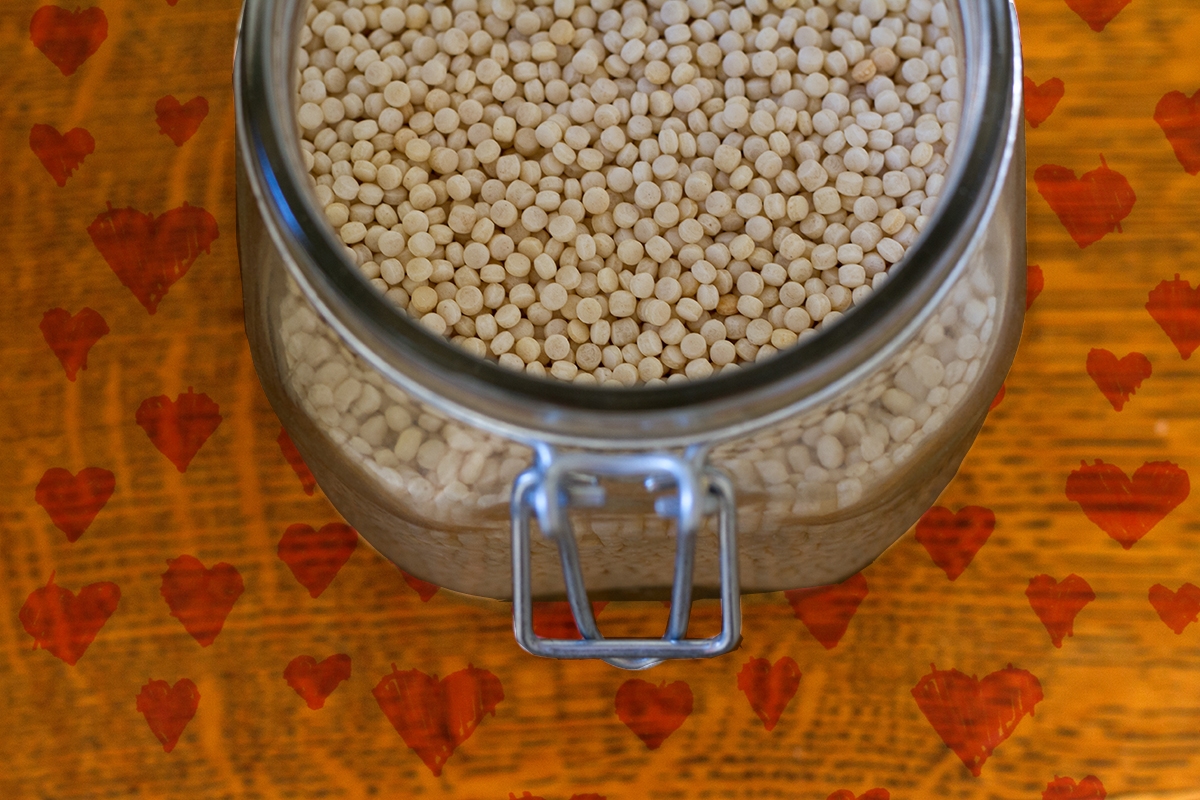 Glass Jar of Israeli (Pearl) Couscous