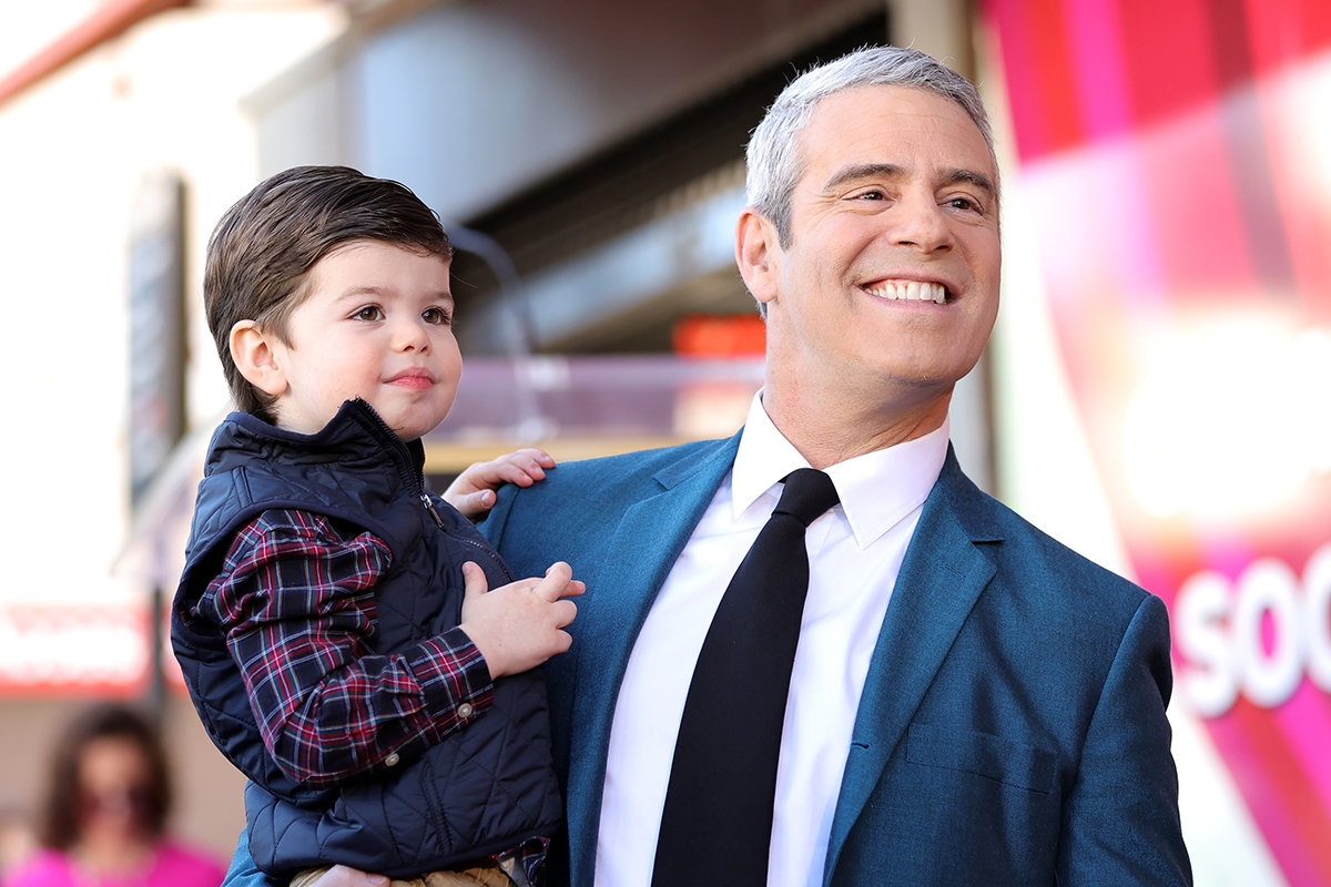 HOLLYWOOD, CALIFORNIA - FEBRUARY 04:(L-R) Benjamin Cohen and his father Andy Cohen attend the Hollywood Walk of Fame Star Ceremony for Andy Cohen on February 04, 2022 in Hollywood, California. (Photo by Amy Sussman/Getty Images)