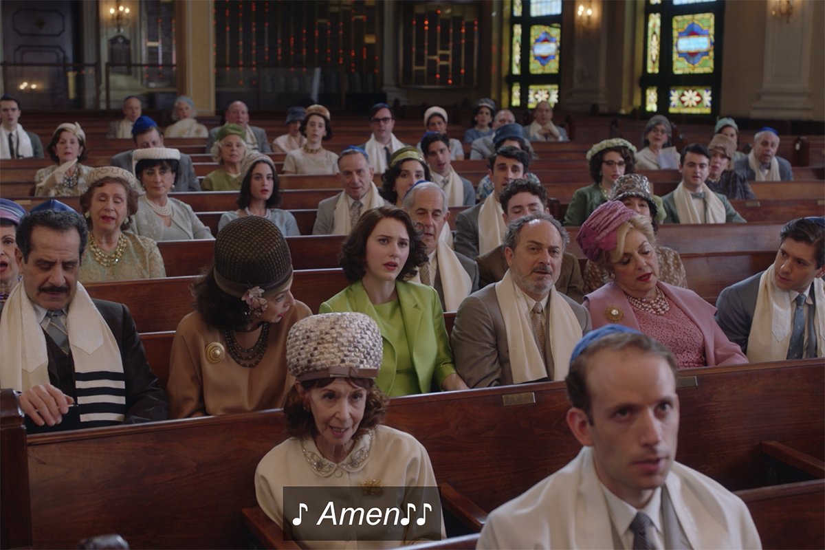 The Weissmans and the Maisels at synagogue