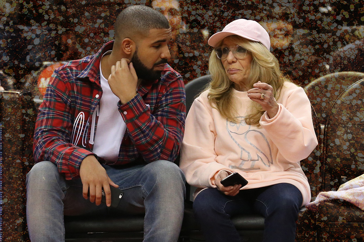 TORONTO, ON - NOVEMBER 25: Drake, and mom Sandi Graham, courtside. Toronto Raptors vs Cleveland Cavaliers in 1st half action of NBA regular season play at Air Canada Centre. Toronto Star/Rick Madonik (