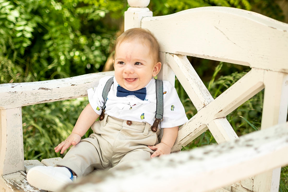 Cute baby boy to outdoors