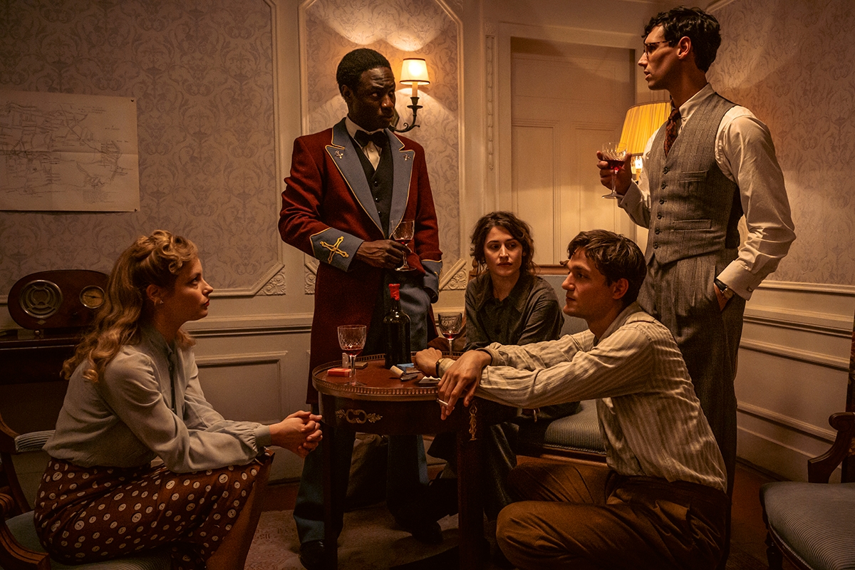 Gillian Jacobs as Mary Jayne Gold, Ralph Amoussou as Paul Diallo, Deleila Piasko as Lisa Fittko, Lucas Englander as Albert Hirschmann, Cory Michael Smith as Varian Fry in Transatlantic,