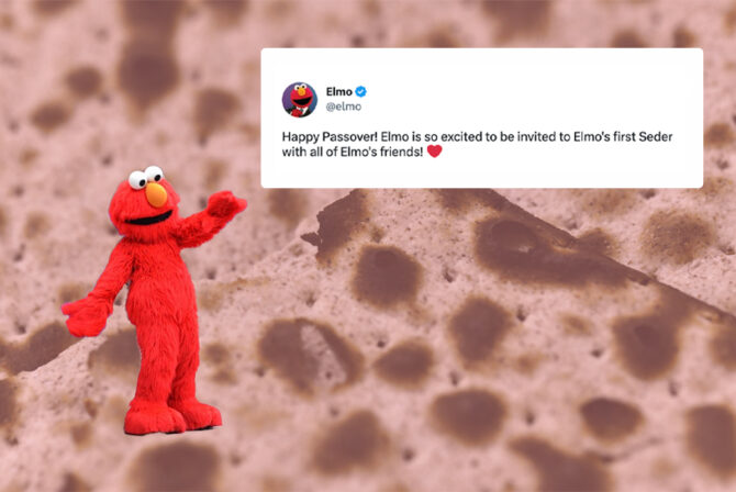 Did Elmo Really Go to His First Passover Seder This Year?