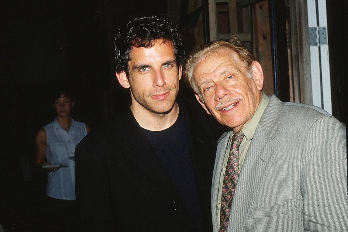 NANTUCKET- JUNE 19: Actor and director Ben Stiller and his father, comedian and actor Jerry Stiller, attend party hosted by NBC at Sconset Playhouse during the Nantucket Film Festival on June 19, 1998 on Nantucket in Massachusetts.
