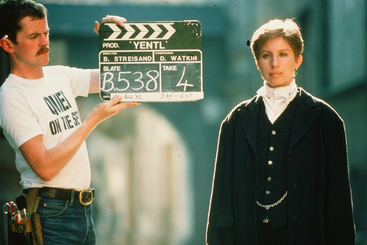 CIRCA 1983: Barbra Streisand stands ready to start a scene in the movie "Yentl" circa 1983. (
