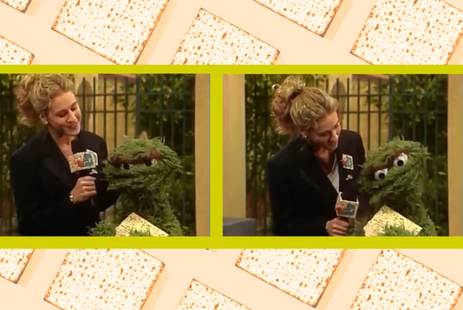 That Time Sarah Jessica Parker Interviewed Oscar the Grouch About Passover