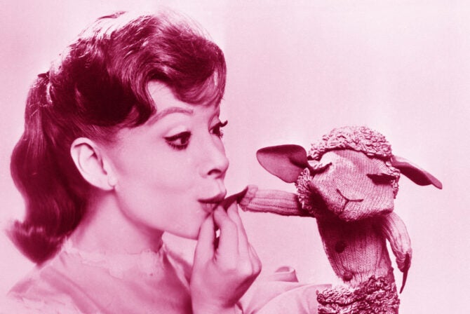 Shari Lewis Holding “Lambchop”