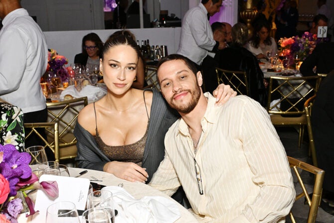 NEW YORK, NEW YORK - MAY 15: (L-R) Elsie Hewitt and Pete Davidson attend the Endometriosis Foundation of America’s 13th Annual Blossom Ball at The Pierre Hotel on May 15, 2025 in New York City.