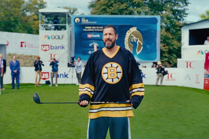 HAPPY GILMORE 2. Adam Sandler as Happy Gilmore in Happy Gilmore2. Cr. Courtesy of Netflix © 2025.