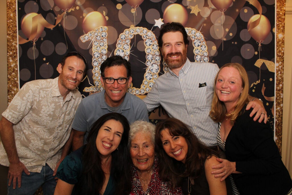 Sylvia's 100th birthday celebrations, courtesy of Joanie Leeds