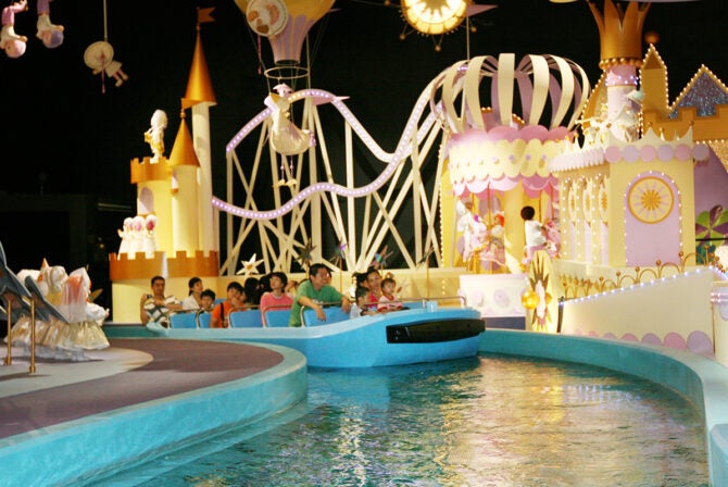 Hong Kong Disneyland's new attraction "it's a small world" opens for journalists and annual pass holders on 20APR08. The new attraction will be opened to the public on April 28. (Photo by K. Y. Cheng/South China Morning Pos