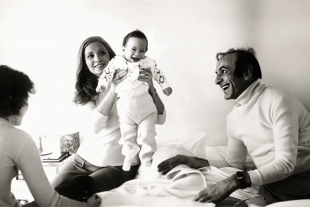 Elie Wiesel with Marion Wiesel and son Elisha Wiesel.