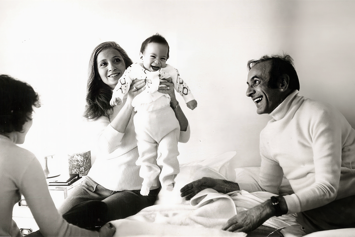 Elie Wiesel with Marion Wiesel and son Elisha Wiesel.
