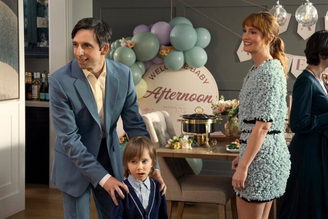 Nobody Wants This. (L to R) Joe Gillette as Gabe, Leighton Meester as Abby in episode 205 of Nobody Wants This.