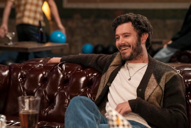 Nobody Wants This. Adam Brody as Noah in episode 205 of Nobody Wants This.
